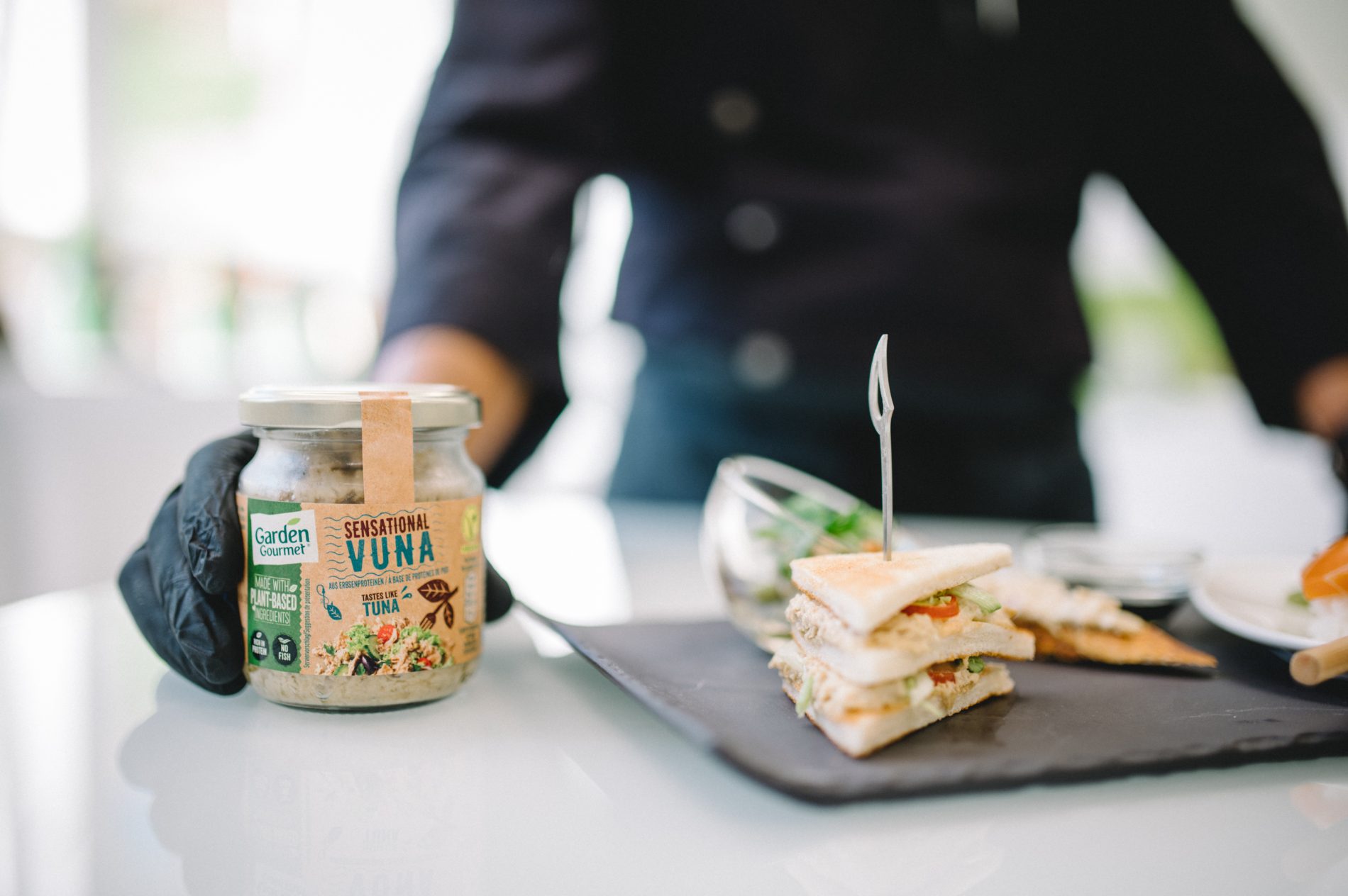Sandwich s Garden Gourmet rastlinnou alternatívou tuniaka Vuna 